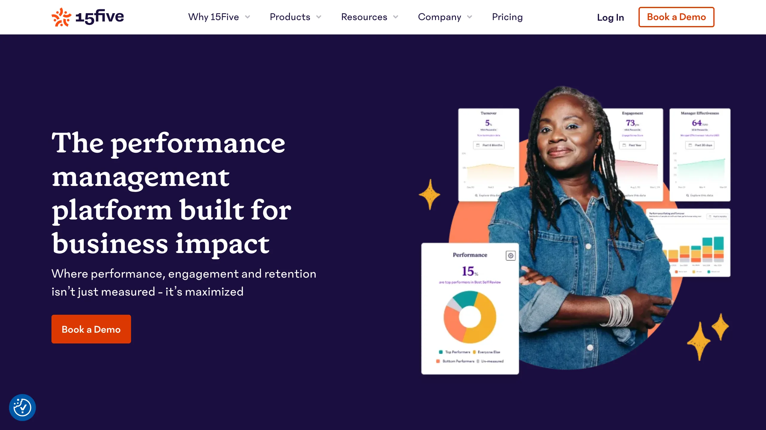 15Five is a continuous performance management tool that helps teams run check-ins, track goals, and recognize achievements.