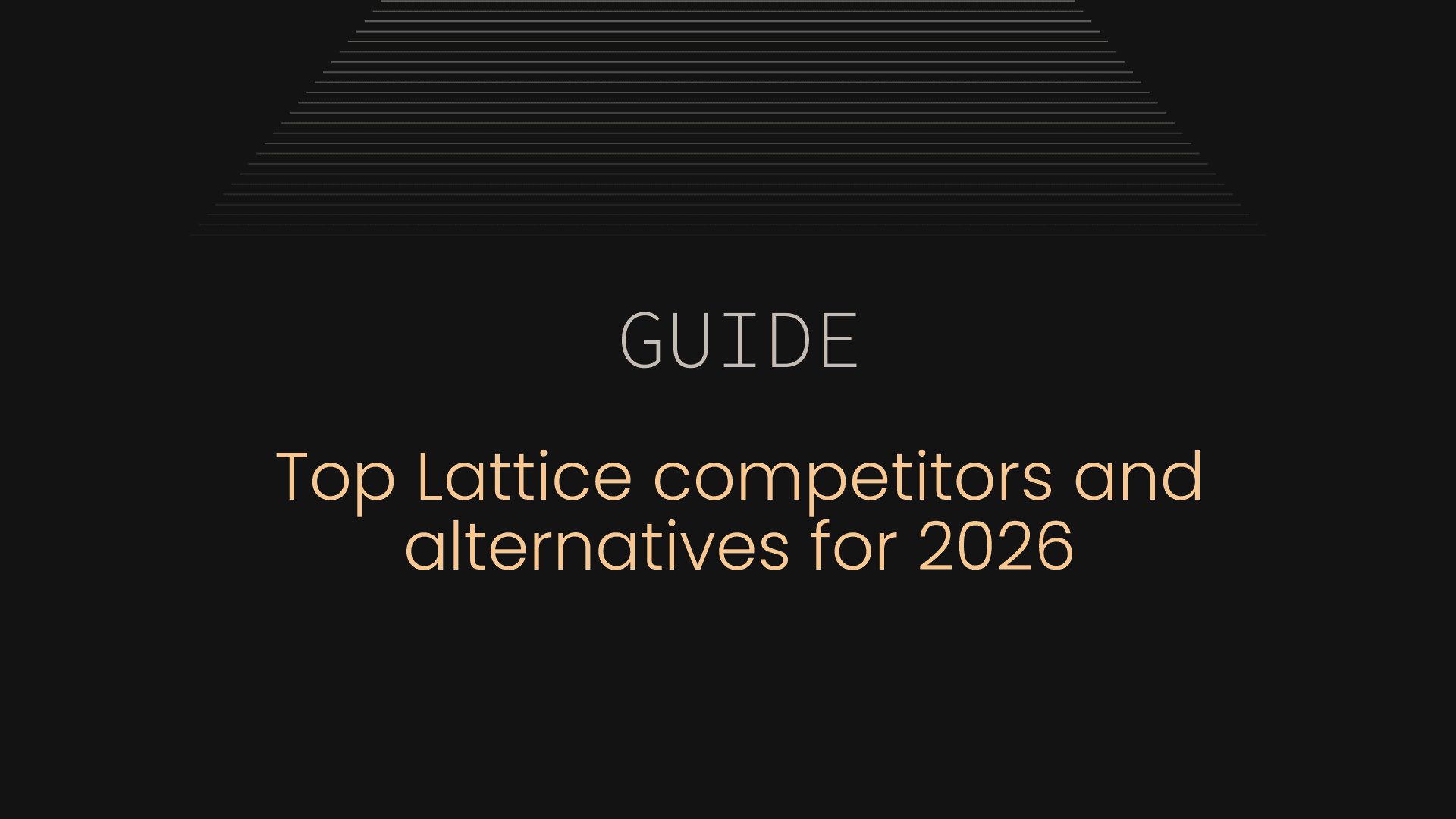What are the top 14 Lattice competitors and alternatives in 2026?
