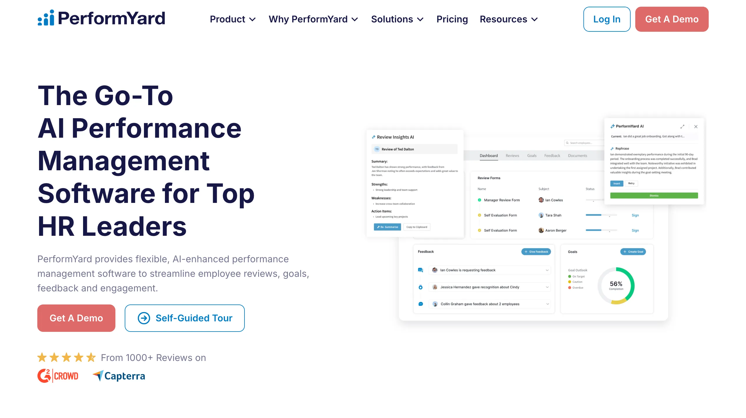 PerformYard is a customizable performance review and evaluation platform for mid-sized companies and professional services teams.
