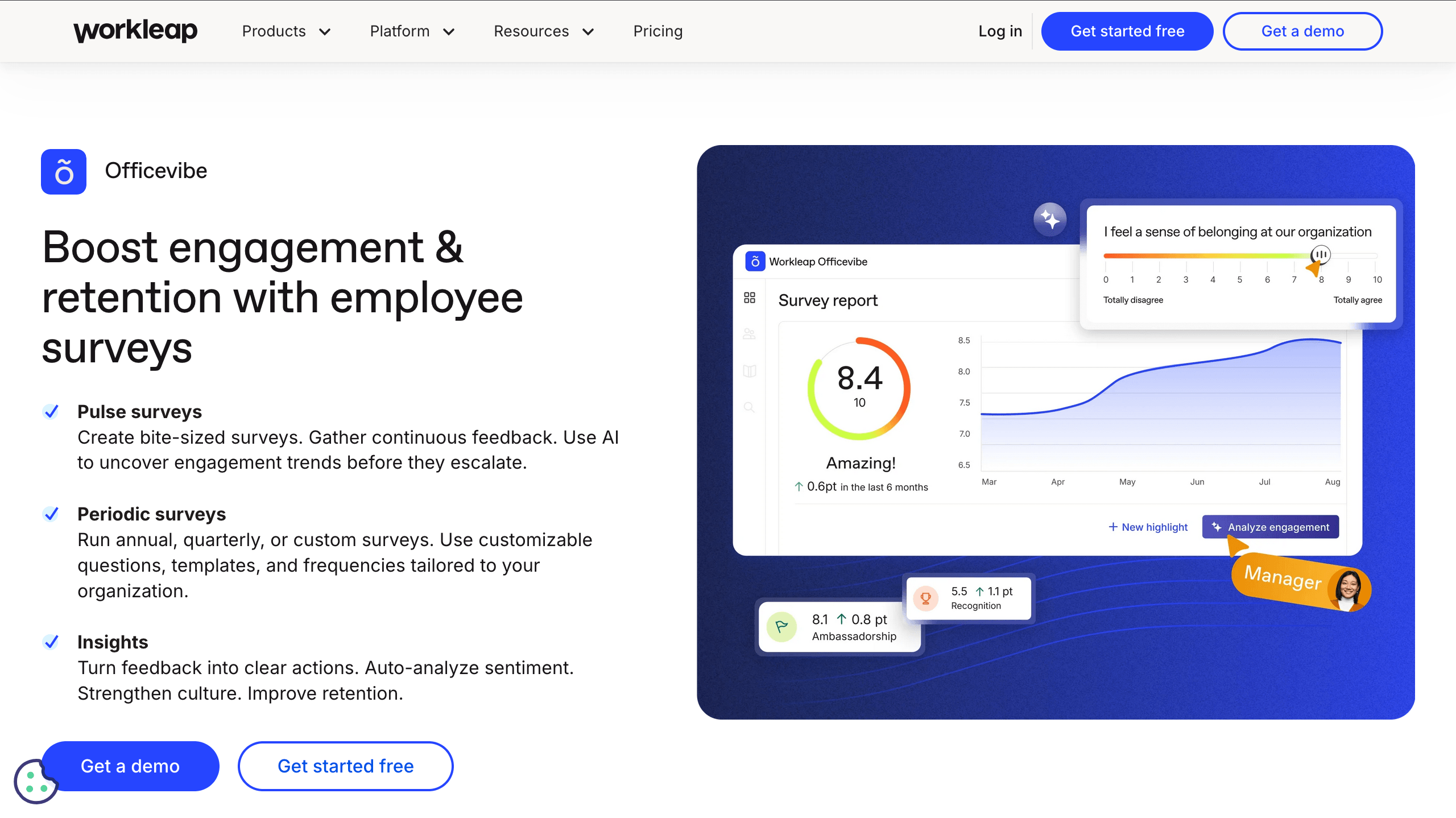 Officevibe is an employee engagement platform designed for continuous feedback, pulse surveys, and culture improvement.