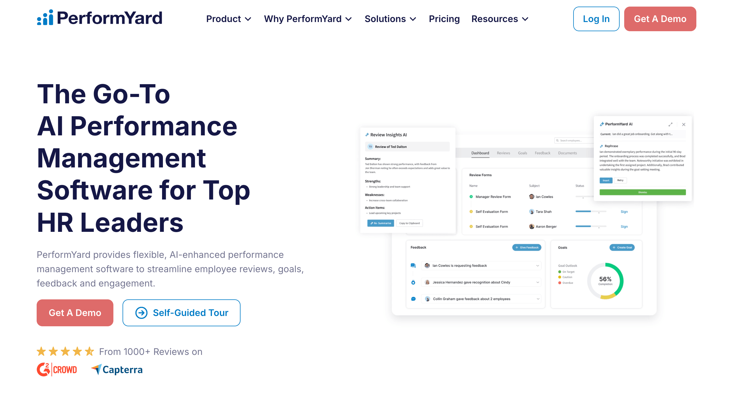 PerformYard is a customizable performance review platform designed for mid-sized companies and service-oriented teams