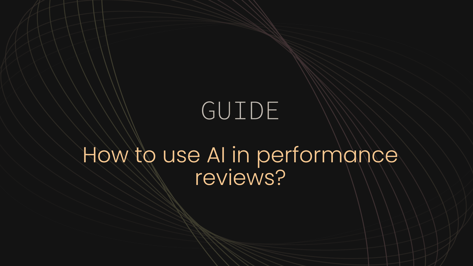 Image: How to use AI in performance reviews?