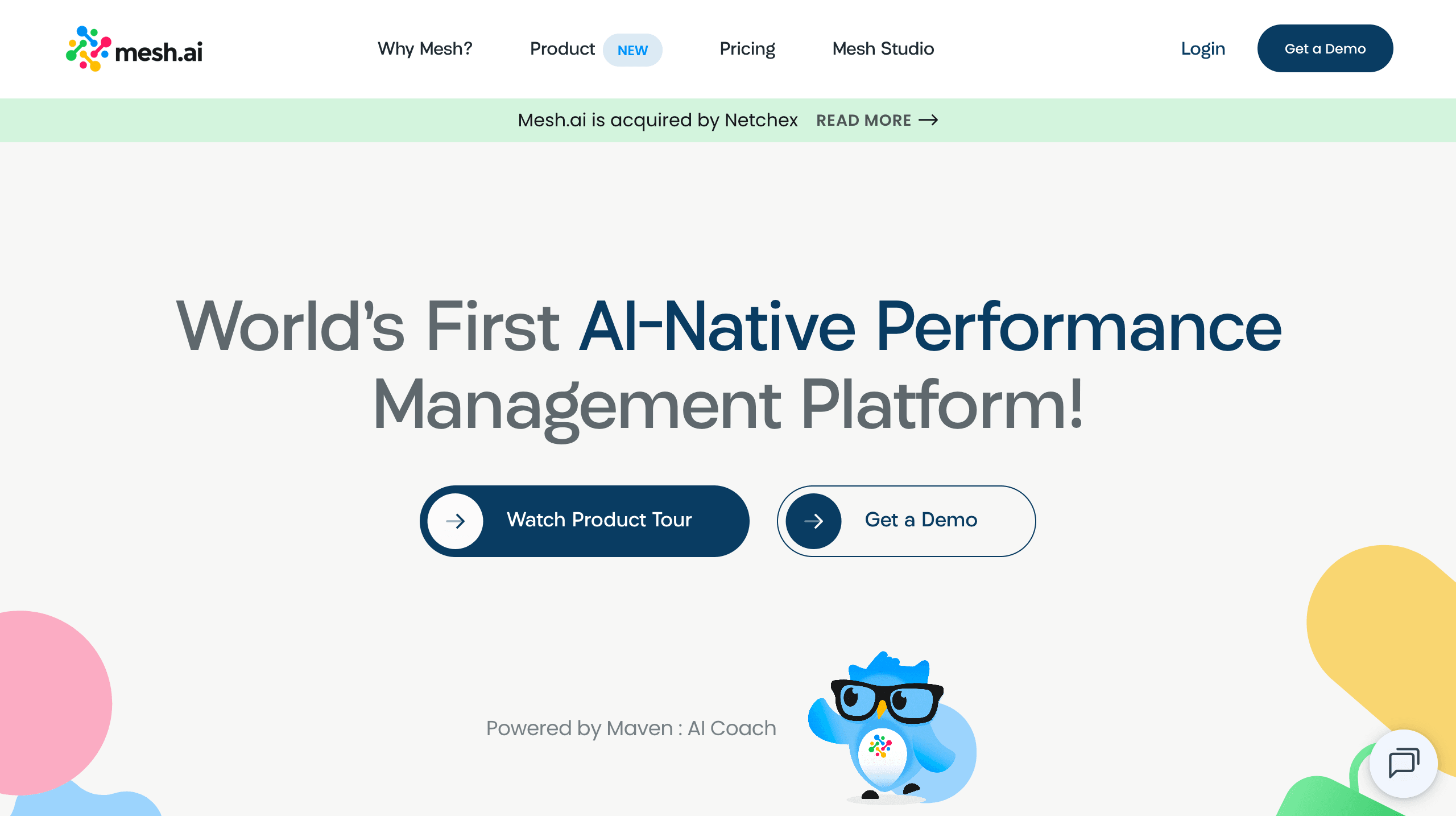 Mesh.ai is an AI-powered performance management tool that provides continuous feedback and personalized performance insights